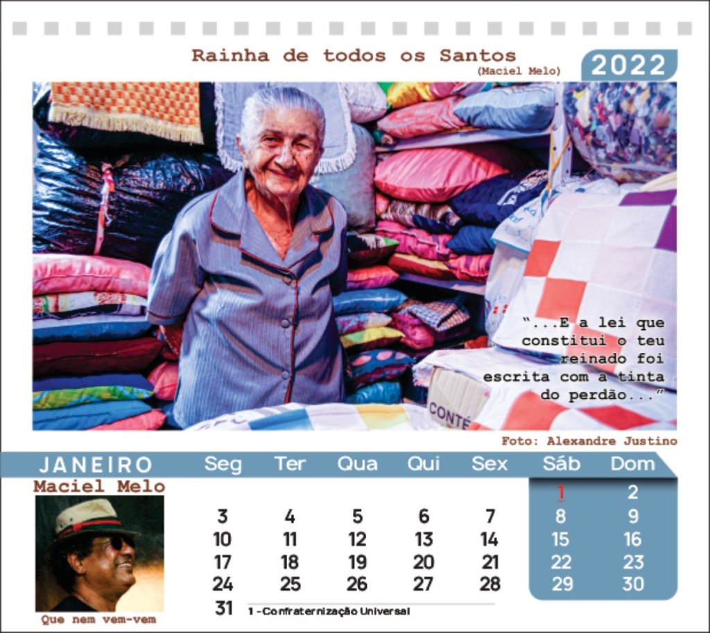 Calendário da Clas Comunicação faz homenagem a Maciel&nbsp;Melo