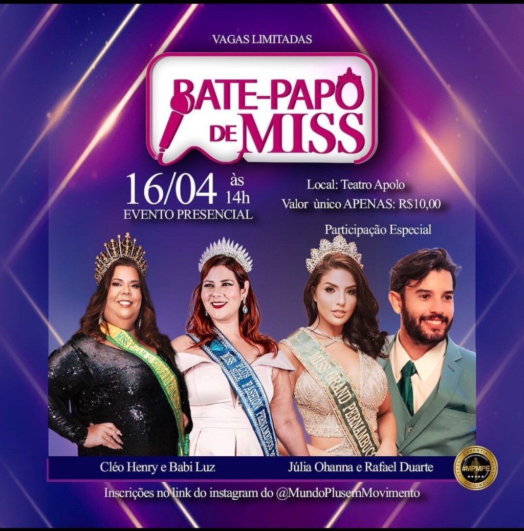 Evento no Recife reúne mulheres transformadas pela faixa de&nbsp;Miss